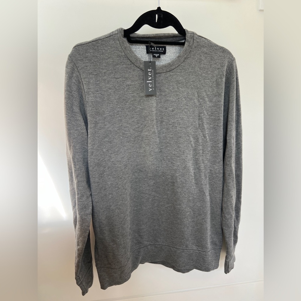 Velvet By Graham & Spencer Grey Pullover Soren Sweatshirt Small - New with tags!